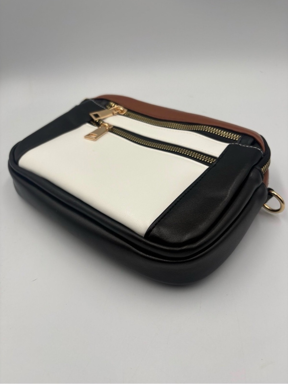 GAEKEAO Women’s Crossbody Purse Multi Pocket Shoulder Handbag Black/White/Brown - Picture 8 of 10